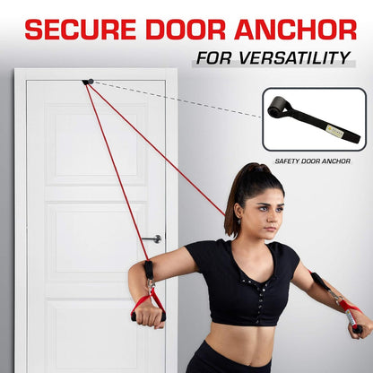 Resistance Exercise Bands with Door Anchor, Handles, Waterproof Carry Bag, and Legs Ankle Straps